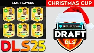 FREE GEMS + TOP LEGENDARY STARS! IN DLS 25 | DREAM DRAFT CHRISTMAS CUP 🏆 | DREAM LEAGUE SOCCER 2025