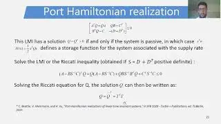 Data Driven Port Hamiltonian systems modelling and control