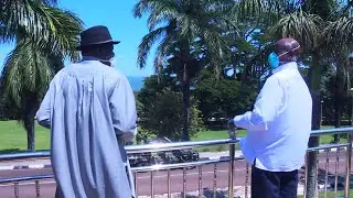 Museveni hosts Former Nigerian President Goodluck Jonathan at State House Entebbe