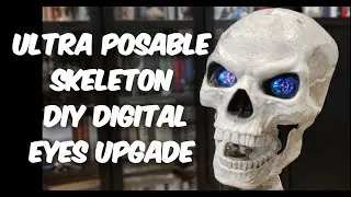 Custom Animated Digital EYES for Home Depot Ultra Posable Skeleton