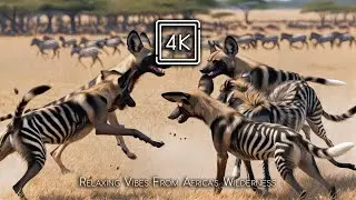 4K WILD AFRICA &ndash; Silent Glow of Endless Horizons with Relaxing Piano