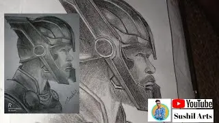 Thor sketch//pencil sketch//slideshow video