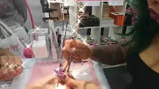 Christrio Nail Demo Live Nail Pro Show Pasadena Ca(With Diamond Effects) Part 1