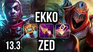 EKKO vs ZED (MID) | 17/1/3, Quadra, Legendary, 1700+ games, 2.0M mastery | EUW Challenger | 13.3
