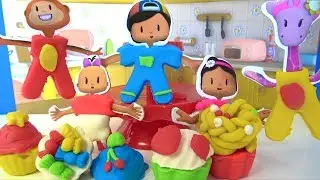 Pepee Kapkek Hamur seti açıyoruz Oyun hamurundan Pepee Şila Bebee ile Maymuş Zulu figürleri yaptık