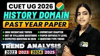 CUET UG History Past 4 Previous Years Paper Trend Analysis | CUET History PYQs 2022 to 2025 Analysis