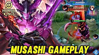 Musashi Gameplay | Tough Tank Build Can Get Lots of Kills 😂 - Honor of kings