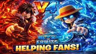 All V4 Trial Leviathan Hunt With Subcriber // Live Dragon Fruit Giveaway #bloxfruit #robloxlive