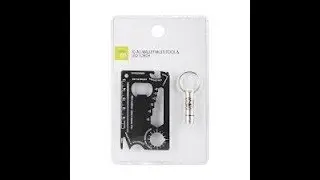 Unboxing $2 kmart 10 in 1 Wallet Multi Tool & LED Torch