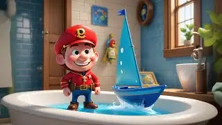 Four Toy Boats Sail the Bathtub Sea | Imaginative  Song for Kids | Rhymes and Preschool Learning