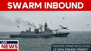 Black Sea Drone Swarm: 12 vs 1 Russian Frigate