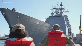 George HW Bush Carrier Strike Group leaves on deployment from Naval Station Norfolk