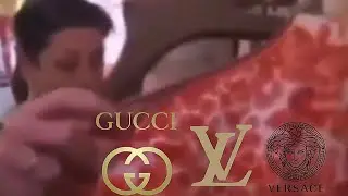 Louis Vuitton , Versace & Gucci (Gacci) Video / Meme | Frau beim Kleider shoppen