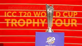 ICC T20 World Cup Trophy Tour at the Presidential Secretariat, Sri Lanka
