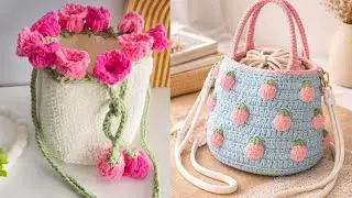 &ldquo;Handmade Elegance ✨ Crochet Bucket Bags by Ladyloops | crochet bucket bag design |bucket bag 