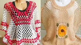 Gorgeous casual wear crochet Blouses//Stylish Hand-knitted crochet shirts 2026