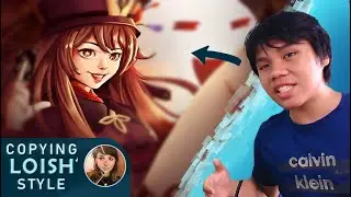 Drawing Hu Tao like Loish | Copying Art