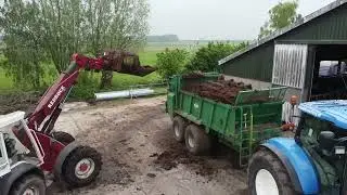Ruige mest strooien in maisland | New Holland + Tebbe