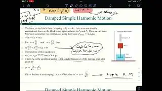 Damped simple harmonic motion