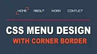 How to Create a HTML Menu - CSS Menu Design with Hover Effect
