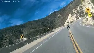 Ride down Angeles Forest Highway with Marina Moto Girl Following Thanksgiving day 2025 (rear cam)