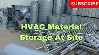 HVAC Material Storage Area At Site || Round Duct & Fittings || #hvac #youtubevedio #viralvideo 