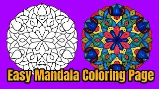 Mandala Coloring Page Colored With Relaxing Music Colored By Osman Mandalas World | Video 139