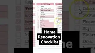 Home Renovation Checklist, Home Remodel Checklist, Interior Design Kitchen Bathroom Home Improvement