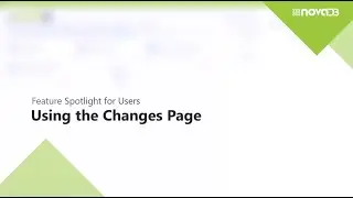 Stay in Control of Every Update – with the Changes Page in NovaDB