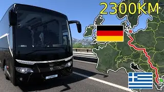 ETS2 Nonstop Bus Ride (Athens to Berlin) Greece to Germany | Euro Truck Simulator 2