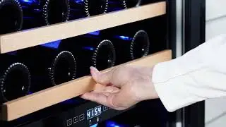 Yeego 24 in. Dual Zone 46-Bottles Built-In Wine Cooler Refrigerator with Safety Lock