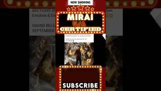 Mirai Movie Censored | U/A Certificate | Runtime 2h49m#mirai #shorts #viralshorts