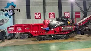 Crawler SHD1300-600 wood chipper /horizontal grinder with track  #machinery