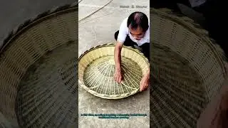 Traditional Bamboo Weaving Making a Winnowing Bas