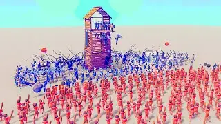 SPOOKY ARMY TOWER DEFENSE 👑 vs 200x EVERY MELEE ARMY / Totally Accurate Battle Simulator (TABS)