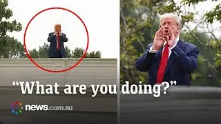 Trump spotted wandering on White House roof