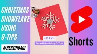 DIY Christmas Snowflake using Q-Tips #Shorts