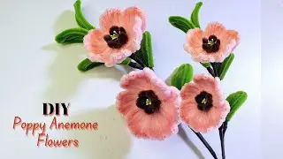 How to Make Poppy Anemone Flower with Pipe Cleaner