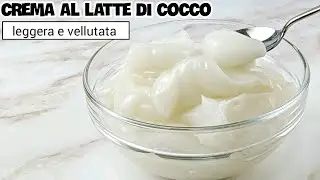 🥥Crema al Latte di Cocco liscia e vellutata. Senza uova, senza farina, senza glutine n&eacute; lattosio.