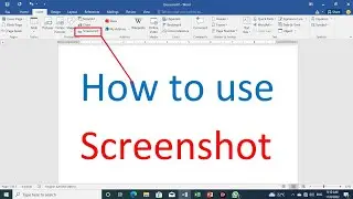 how to use screenshot option in Ms word part 6