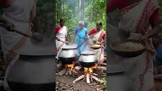 Traditional Aadiwasi Cooking in the Heart of the Jungle 🌿🍲 | Village Food Feast #nature #viral #100k