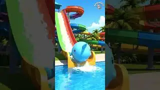 🌊 Giant Balloon Slide! 💦 KNLO Water Park Splash #Shorts