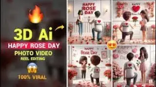 rose day ai photo editing||How to create rose day couple AI image||