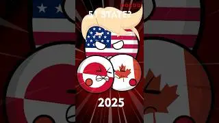 51th state of America | USA vs Canda and Greenland #countryballs