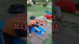 Hip joint opening exercise in yoga #yogaskills #sports