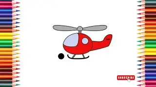 How to draw Helicopter 🚁| Easy Drawing and Colouring For Kids 