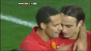 Assist by Berbatov to Ronaldo vs West Ham