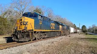 CSXT 7257 Leads CSX Train L630 At Neeses SC On The Columbia Subdivision