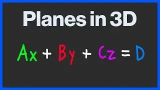 Planes in 3D Explained | Point-Normal Form and Equation