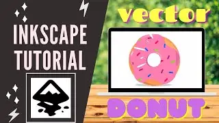 Inkscape tutorial: How to draw a vector donut in 1 minute #donut #inkscape #vector